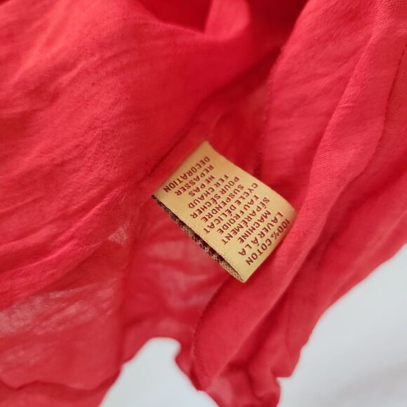 April Cornell Trading Kimono S Whimsy Duster Red Cottage Boho Fairy Rockabilly - Picture 4 of 8